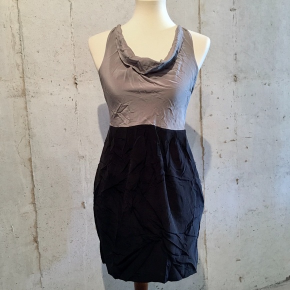 SILK Block Color Zip Back Mini Dress Size Small - Picture 1 of 8